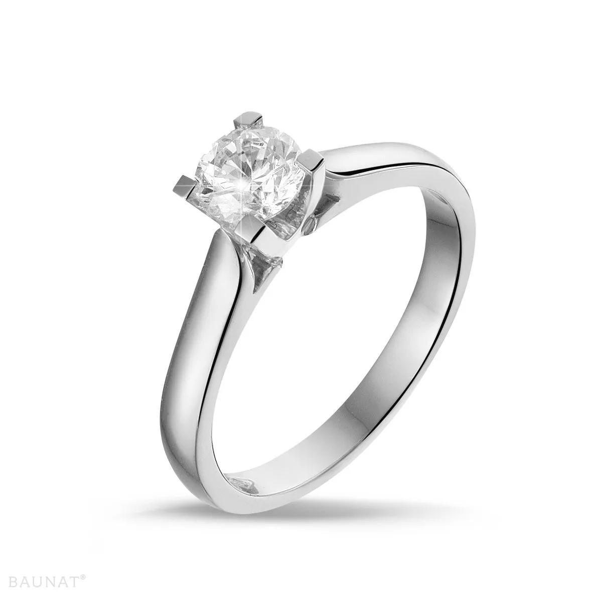0.50 quilates anillo solitario diamante en platino 