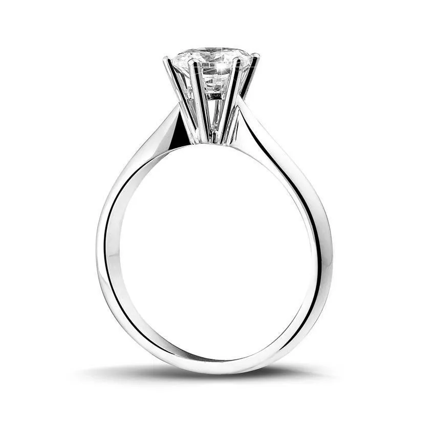 1.00 quilates anillo solitario diamante de oro blanco 