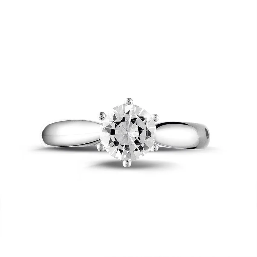 1.00 quilates anillo solitario diamante de oro blanco 