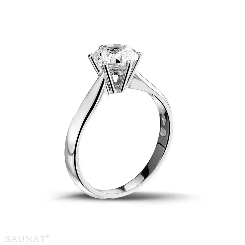 1.25 quilates anillo solitario diamante en platino 