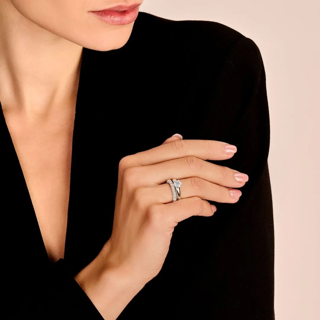 2.00 quilates anillo solitario diamante con 6 grapas en oro amarillo 