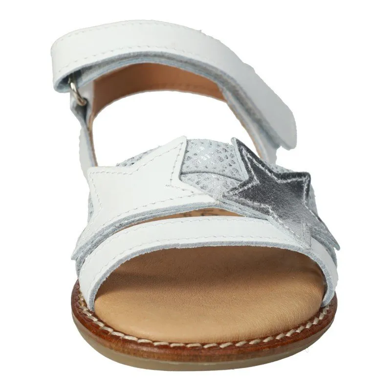 411 SANDALIAS DE PIEL COLOR BLANCOPLATA