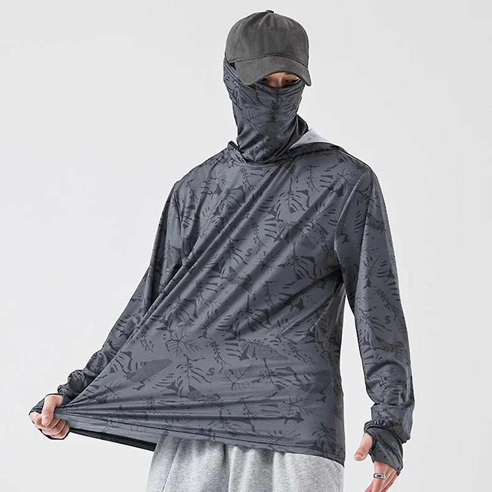 6 In 1 Professional Fishing Clothing Ultra Thin Hooded Rash Guard With Mask For Women Men