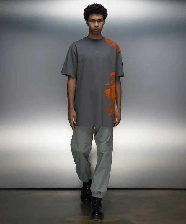 A COLD WALL GRAY TSHIRT WITH AN ABSTRACT PRINT