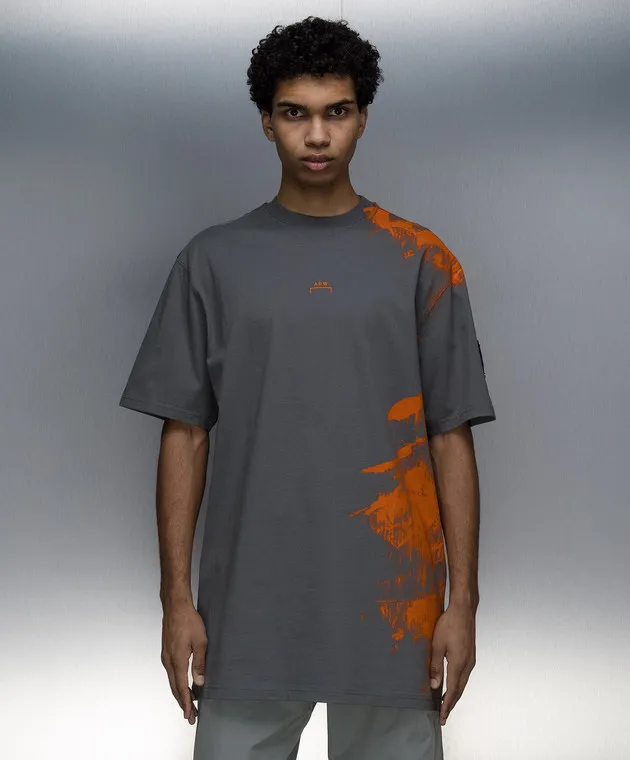 A COLD WALL GRAY TSHIRT WITH AN ABSTRACT PRINT