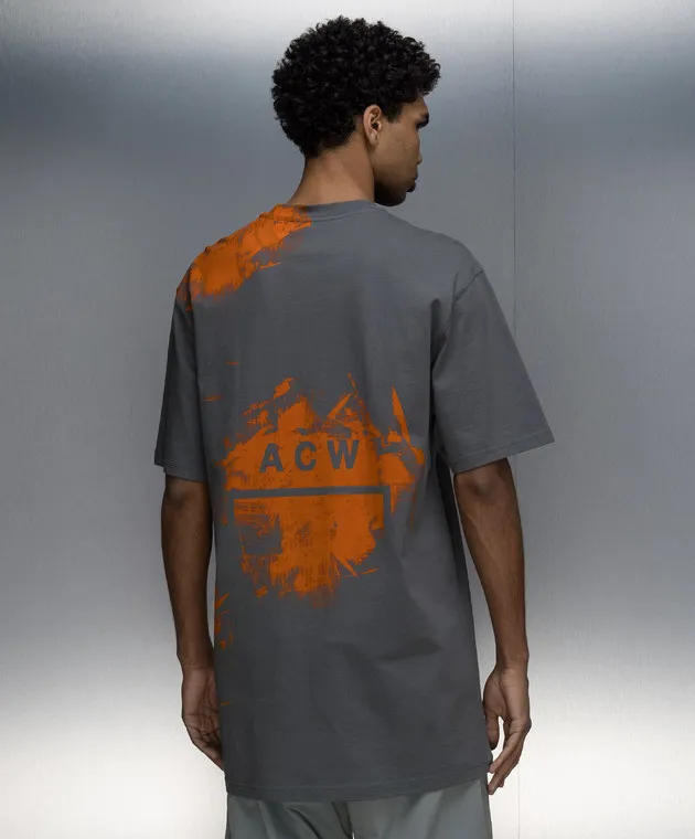 A COLD WALL GRAY TSHIRT WITH AN ABSTRACT PRINT