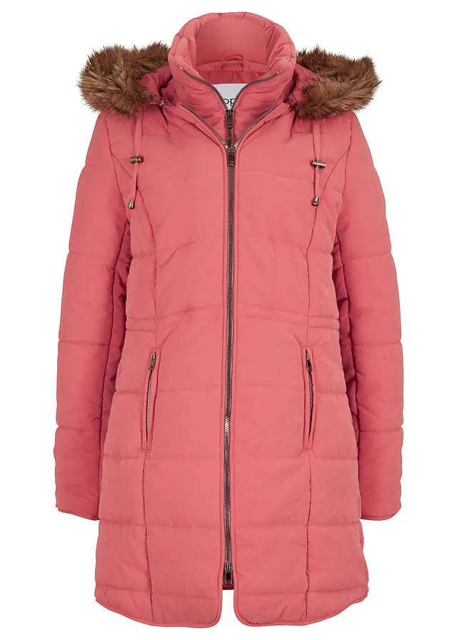 Abrigo acolchado para invierno Rojo ruibarbo