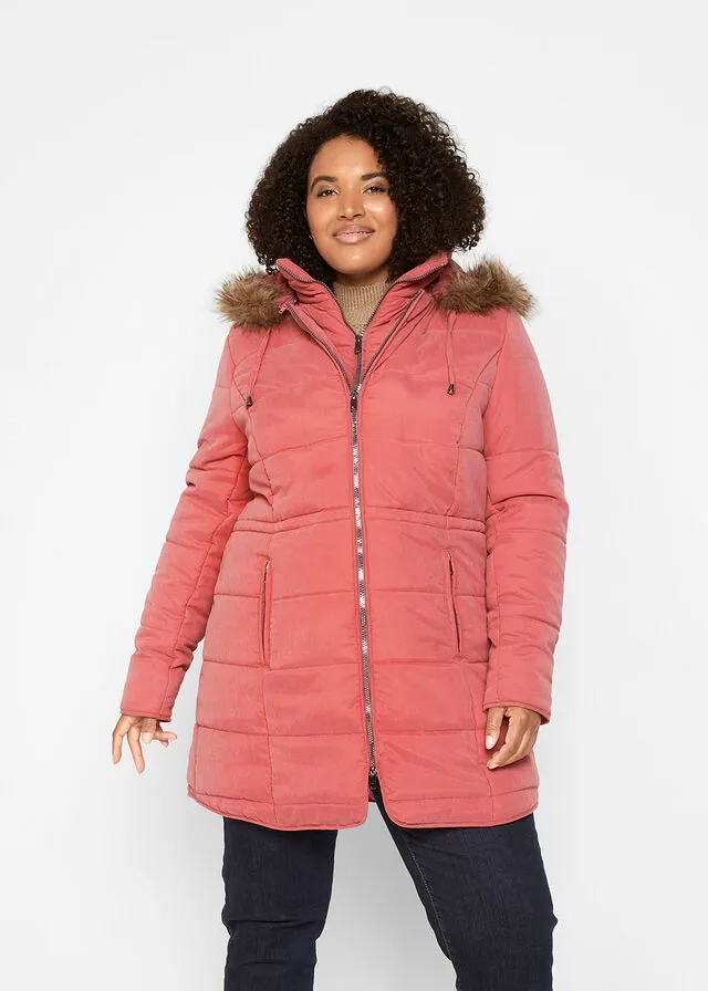 Abrigo acolchado para invierno Rojo ruibarbo