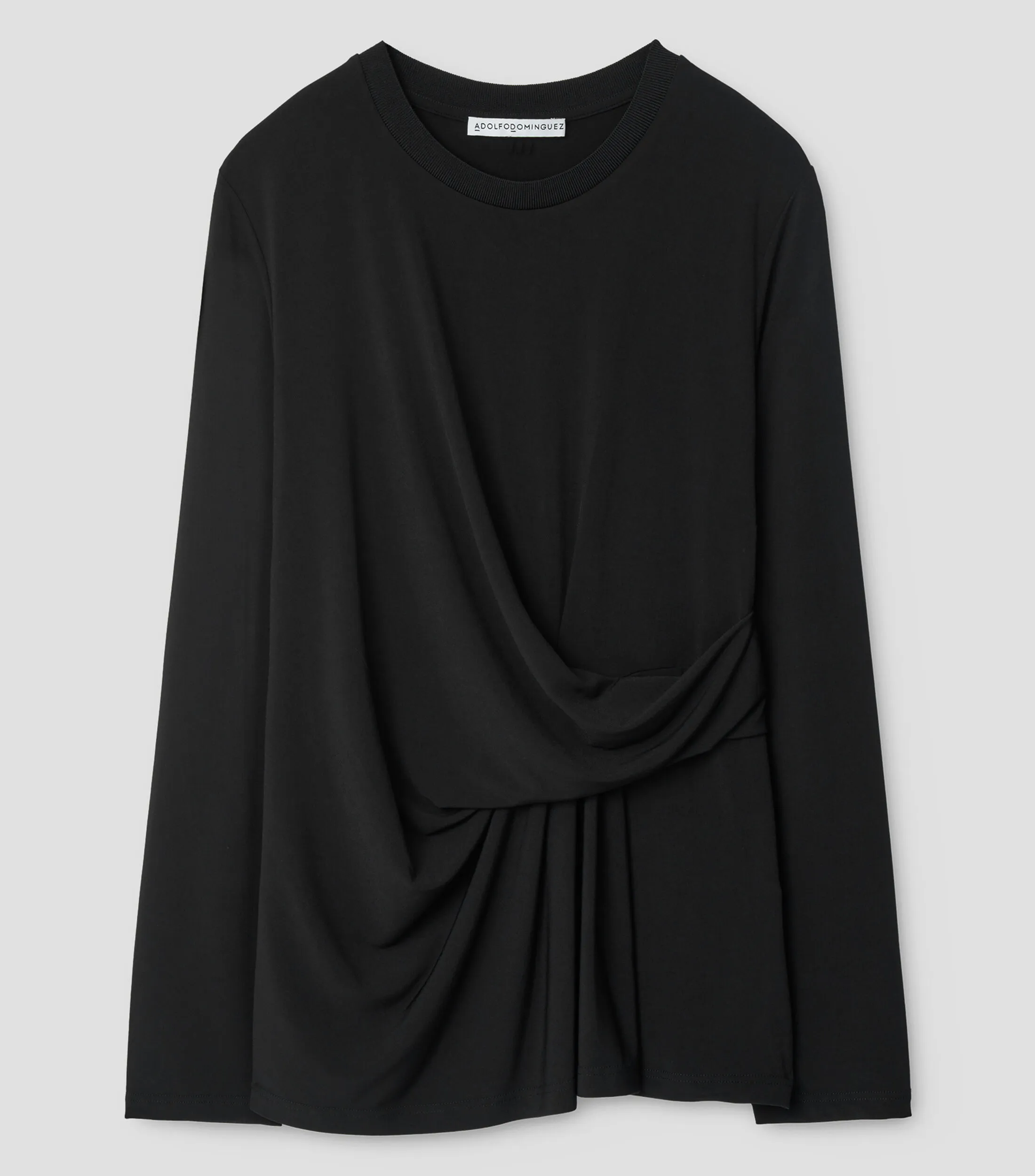 Adolfo Dominguez Blusa drapeada manga larga Mujer