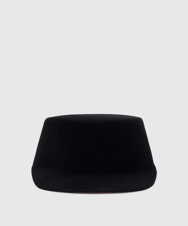 Agnona Black cap made of wool