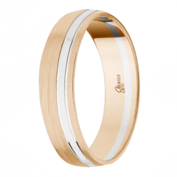 Alianza Oro Rosa y Blanco 5 mm.