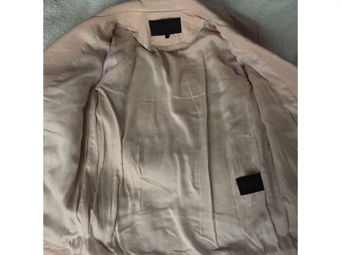 American Retro chaqueta bomber de cuero Rosa 