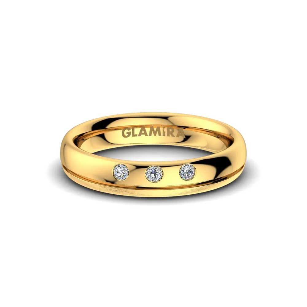 Anillo de boda Natural Glitter 4 mm