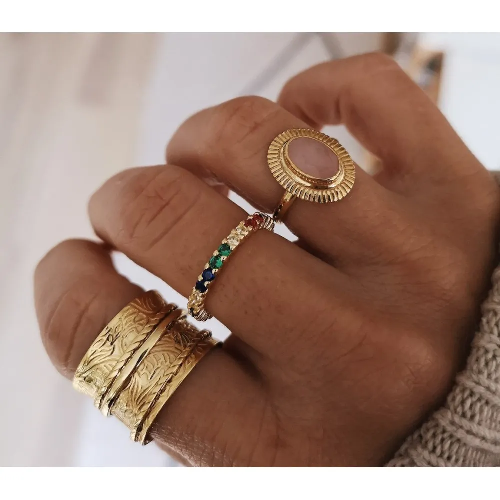 Anillo Eve Multicolor Oro