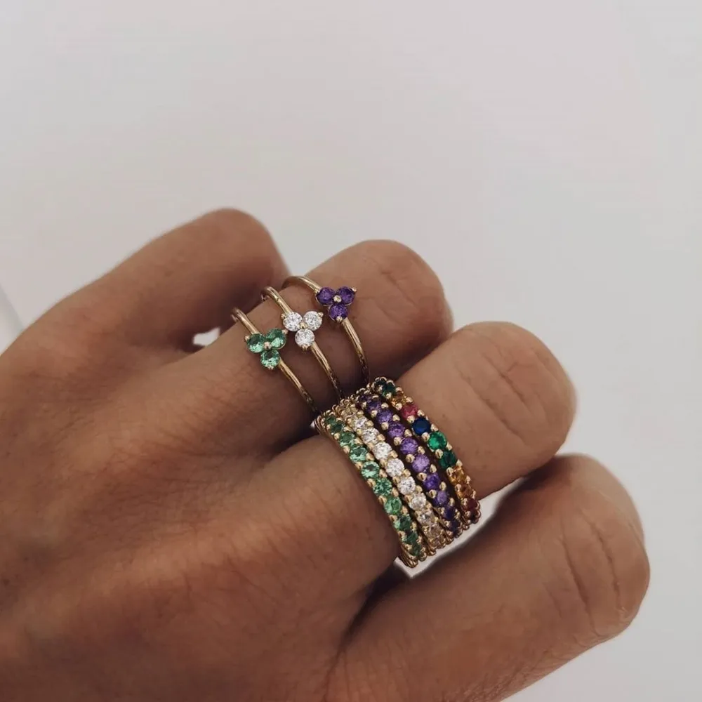 Anillo Eve Multicolor Oro