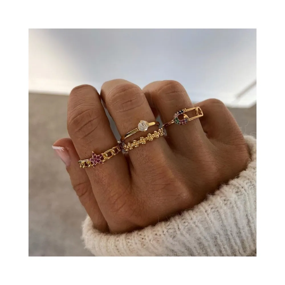Anillo Links Star Rubi Oro