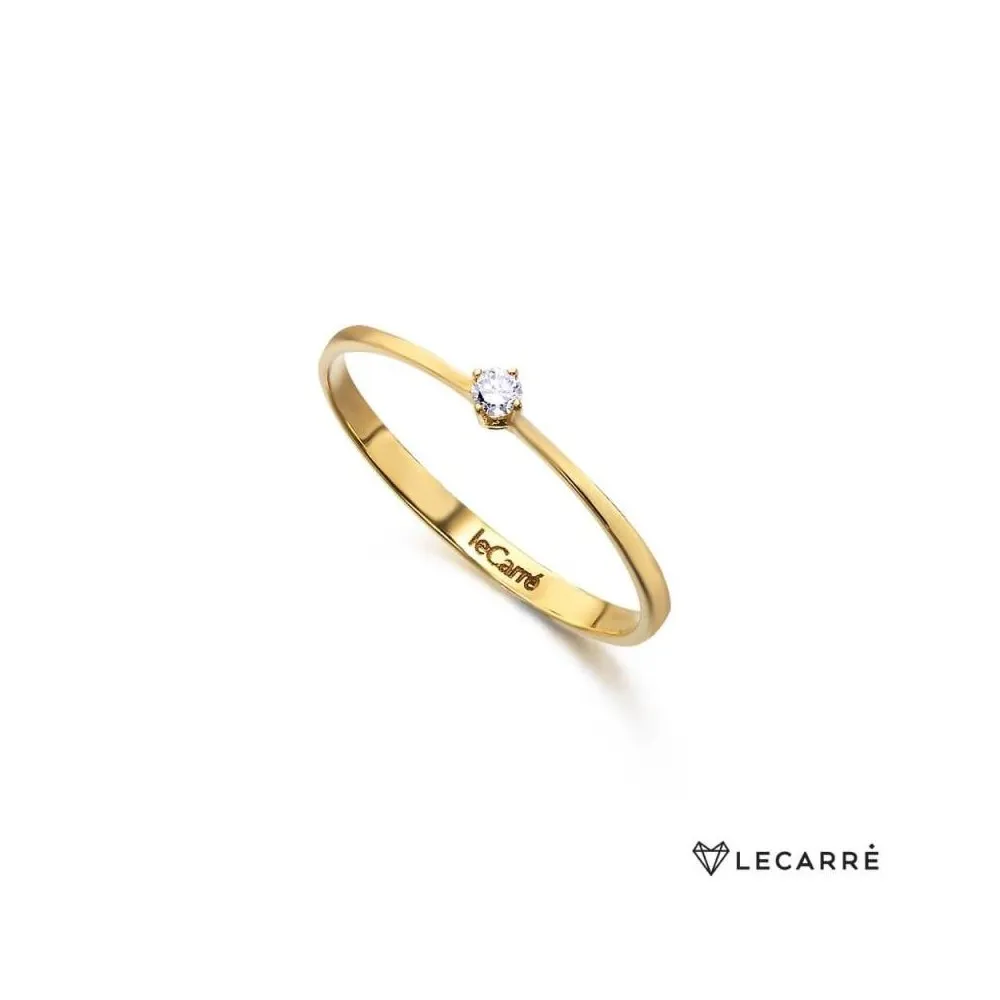 Anillo oro 18K con 1 diamante 0,050 quilates HSI