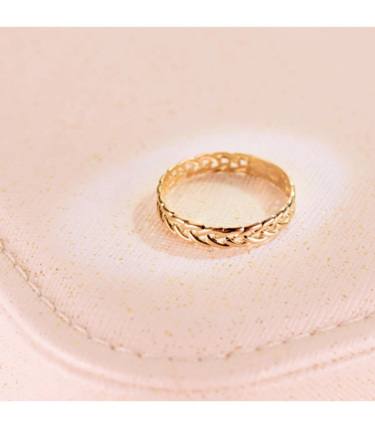 Anillo Oro amarillo 18K Trenza