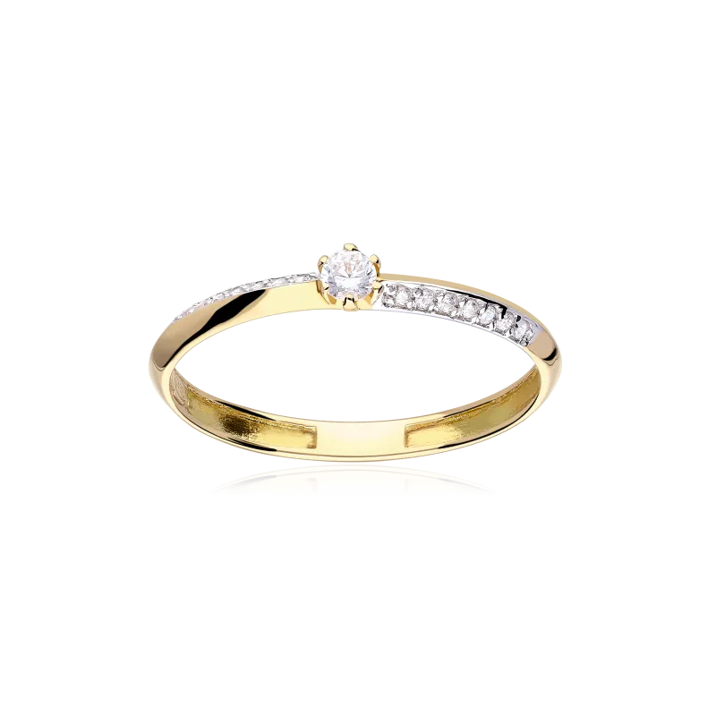ANILLO "LAKE" ORO 18K Y CIRCONITAS
