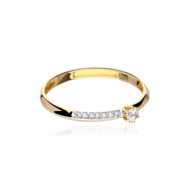 ANILLO "LAKE" ORO 18K Y CIRCONITAS
