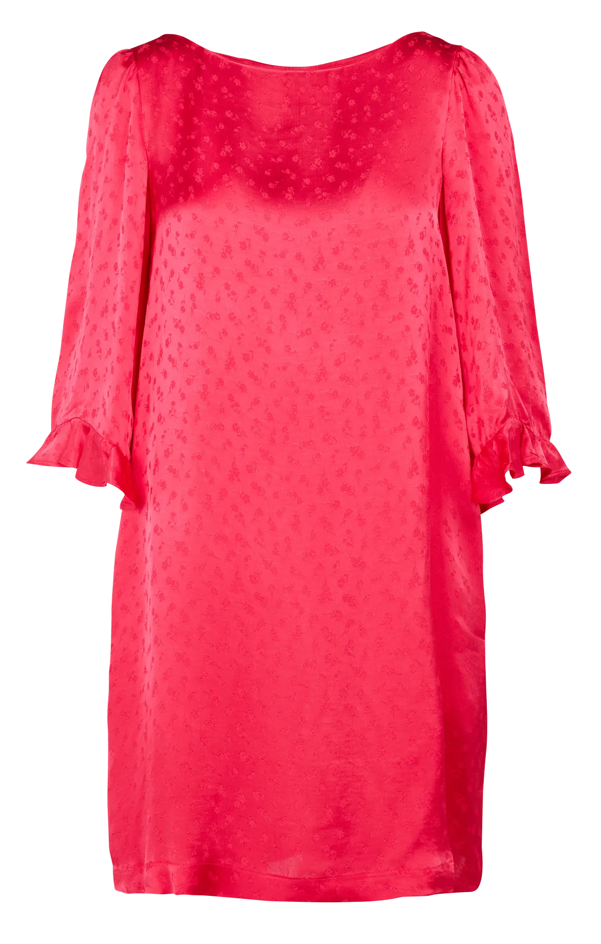 ANTONINO  VESTIDO CORTO DE JACQUARD CON CUELLO BARCO EN ROSA