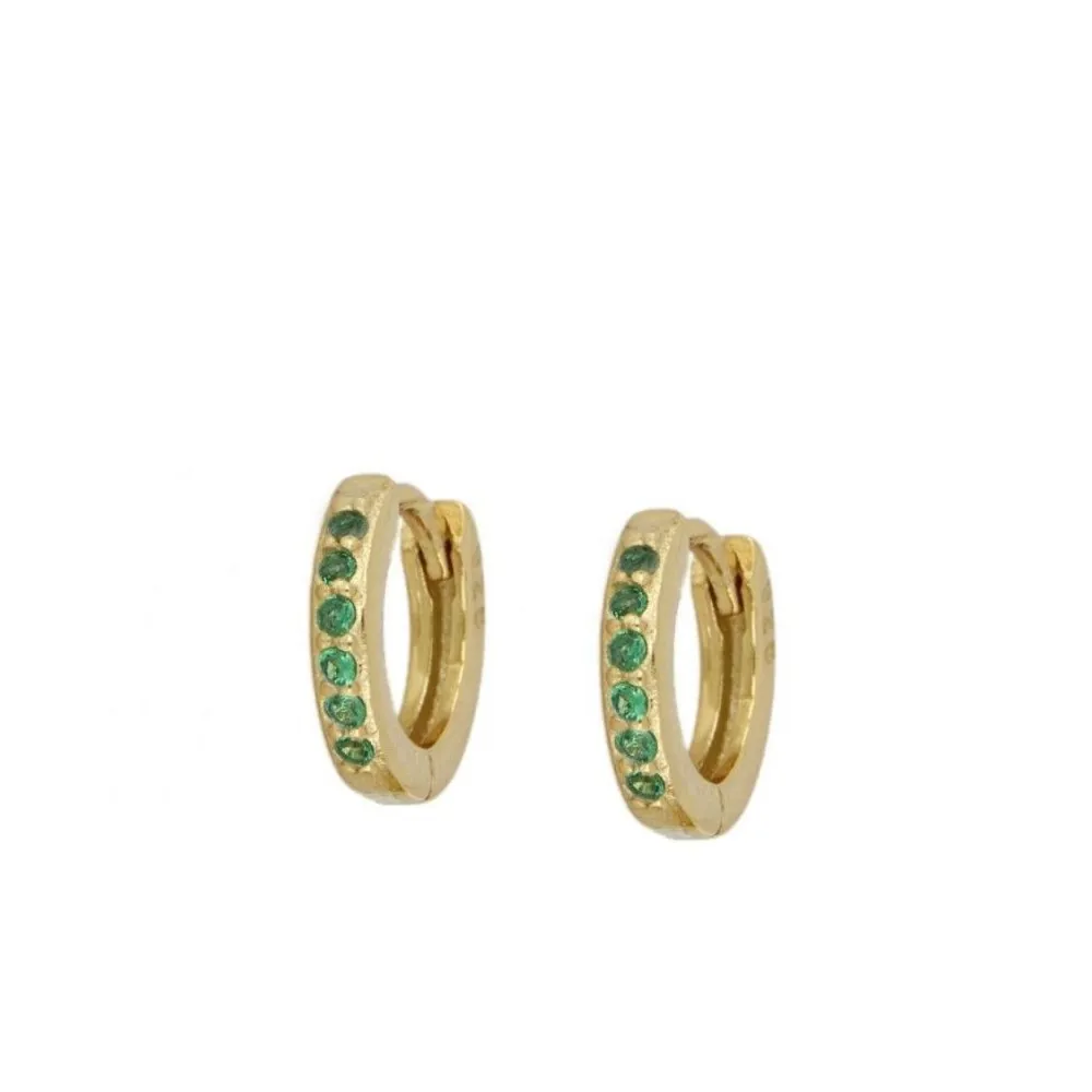 Aro Circonitas Verdes Oro