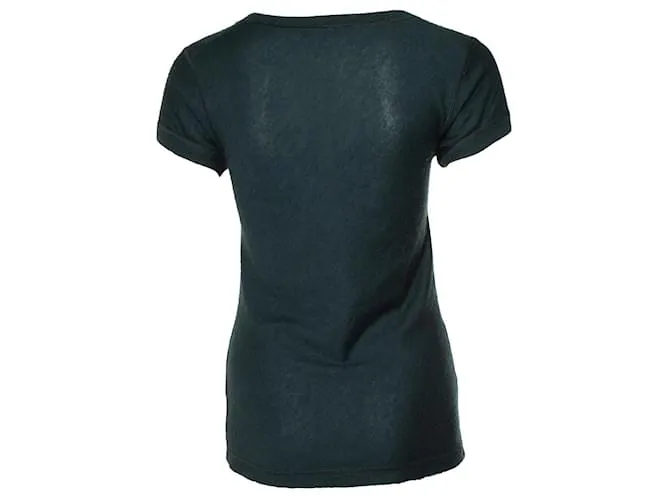 Autre Marque Donna Karan, top tejido de manga corta Verde 