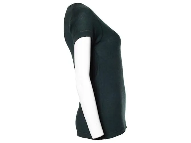 Autre Marque Donna Karan, top tejido de manga corta Verde 