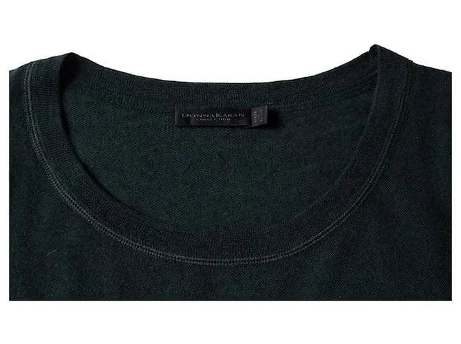 Autre Marque Donna Karan, top tejido de manga corta Verde 