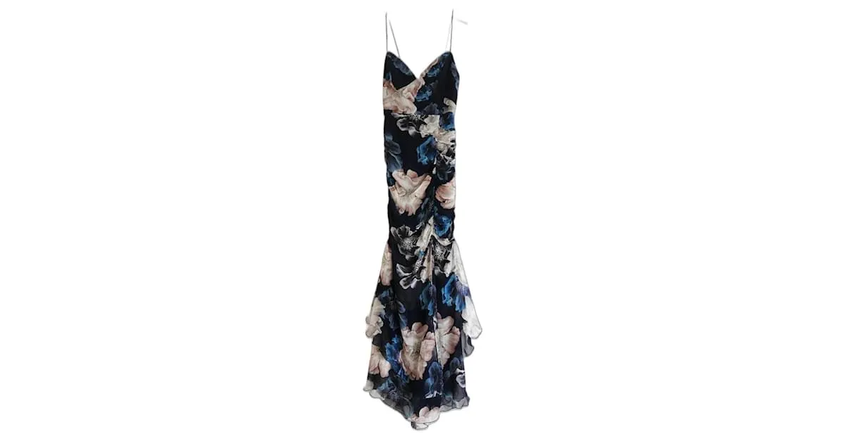 Autre Marque Vestido con cordón floral en capas de Nicholas Navy Azul marino 