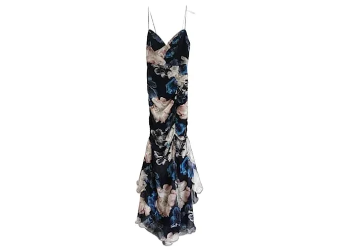 Autre Marque Vestido con cordón floral en capas de Nicholas Navy Azul marino 