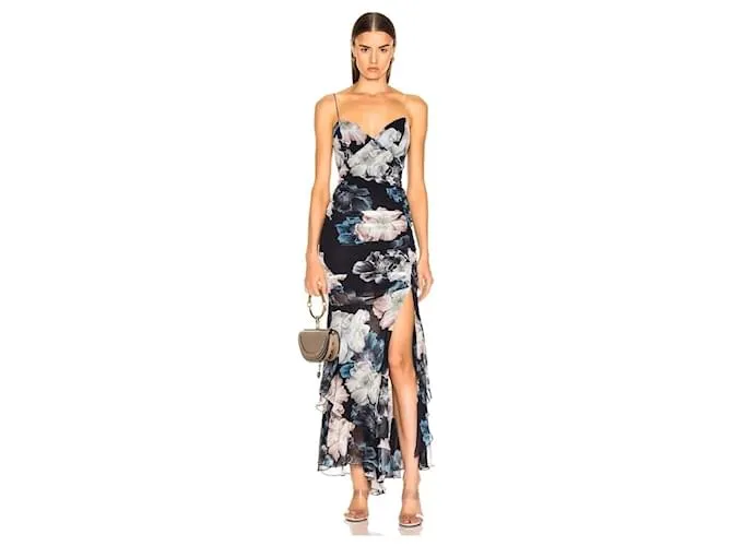 Autre Marque Vestido con cordón floral en capas de Nicholas Navy Azul marino 