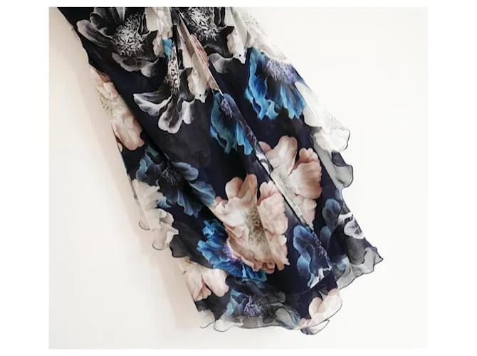 Autre Marque Vestido con cordón floral en capas de Nicholas Navy Azul marino 