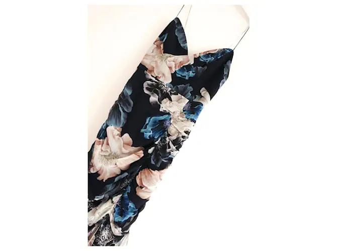 Autre Marque Vestido con cordón floral en capas de Nicholas Navy Azul marino 