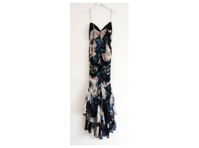 Autre Marque Vestido con cordón floral en capas de Nicholas Navy Azul marino 