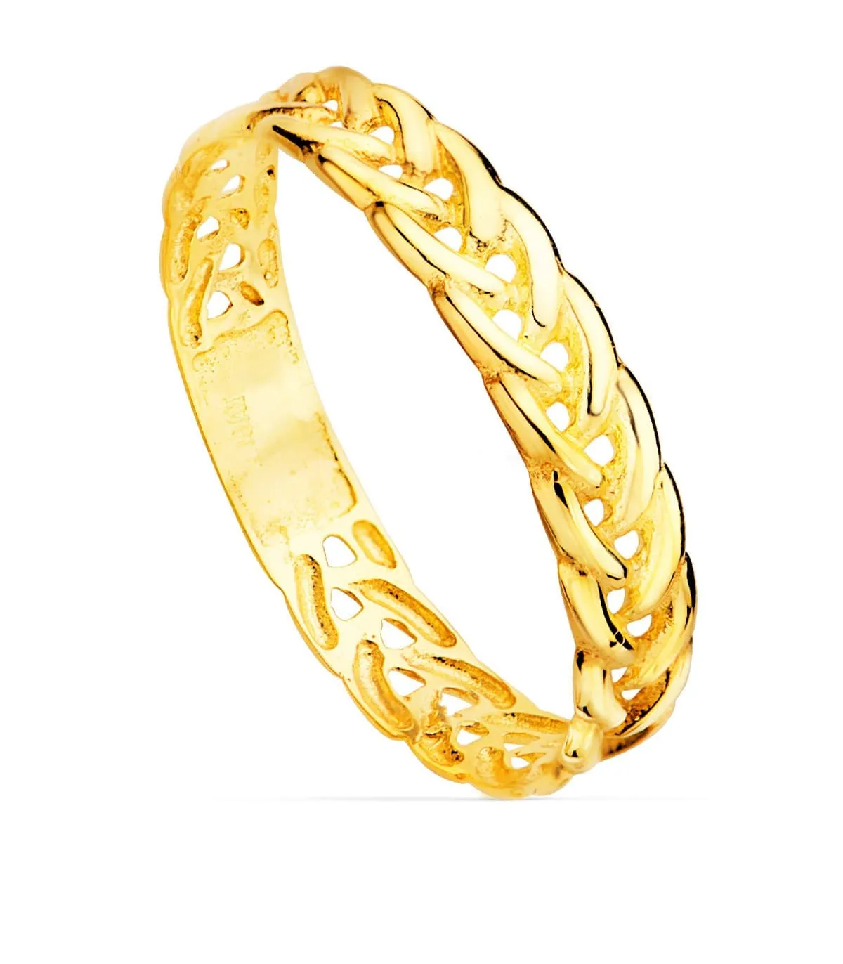 Bague Or jaune 18K Tresse