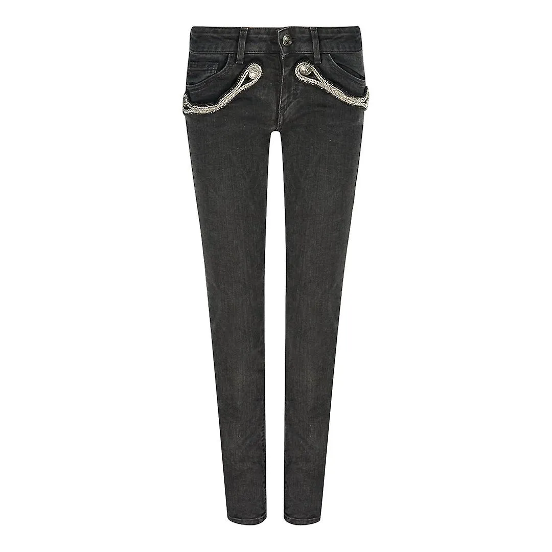 Balmain FP5364J935B Black Jeans