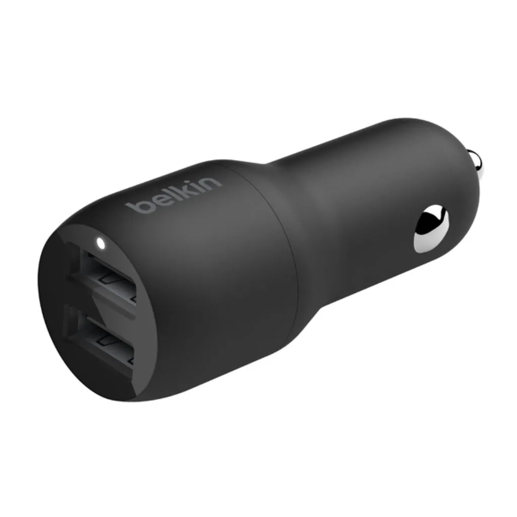 BELKIN CARGADOR PARA CARRO DUAL USBA 24W BOOSTCHARGE, CCD001BT1M