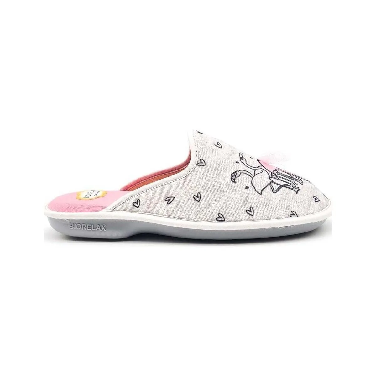 Biorelax zapatilla casa acolchada mujer verano gris Bio4344