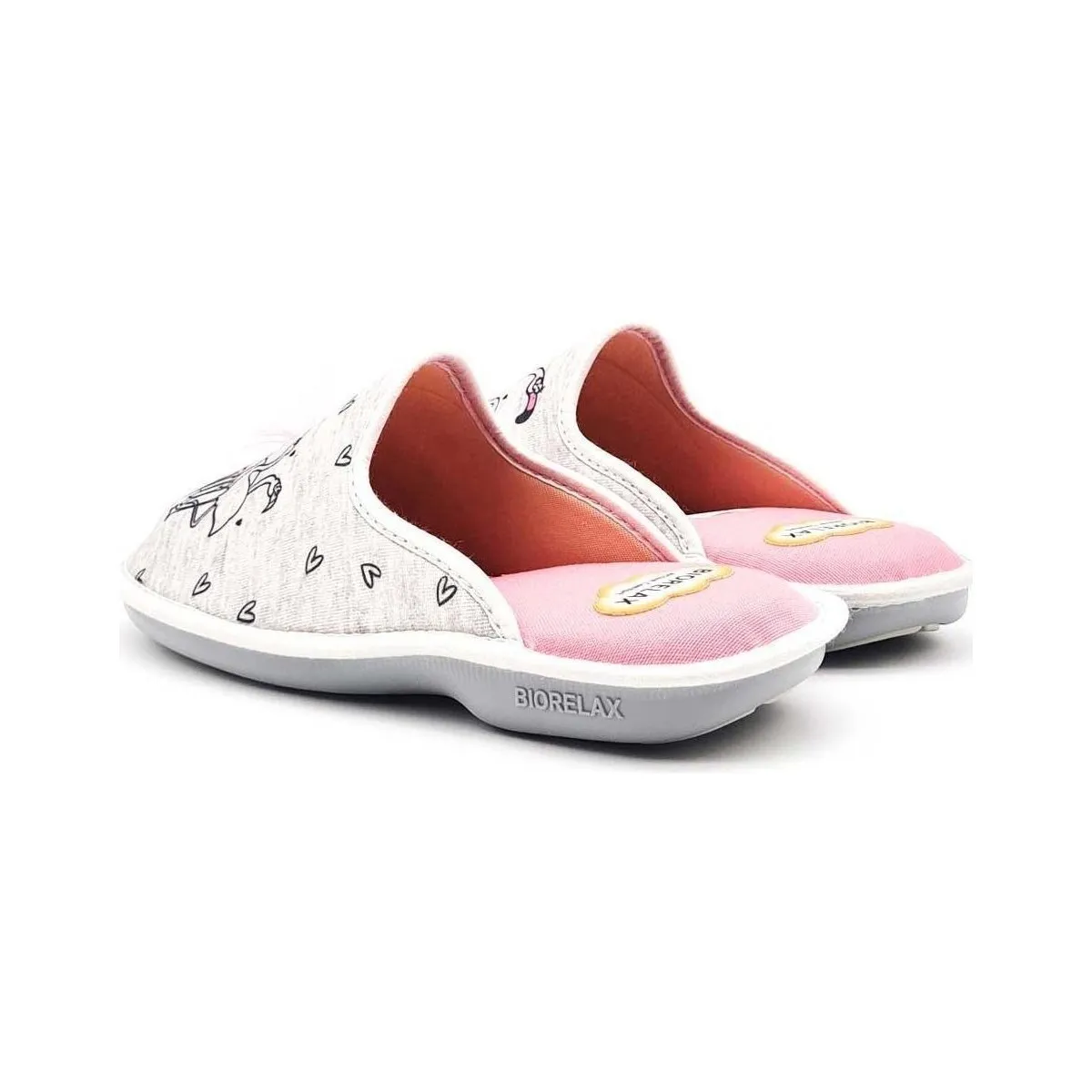 Biorelax zapatilla casa acolchada mujer verano gris Bio4344