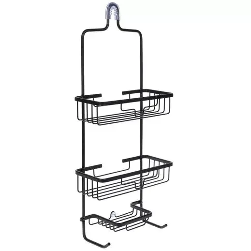 BLACK  3TIER ALUMINUM SHOWER CADDY
