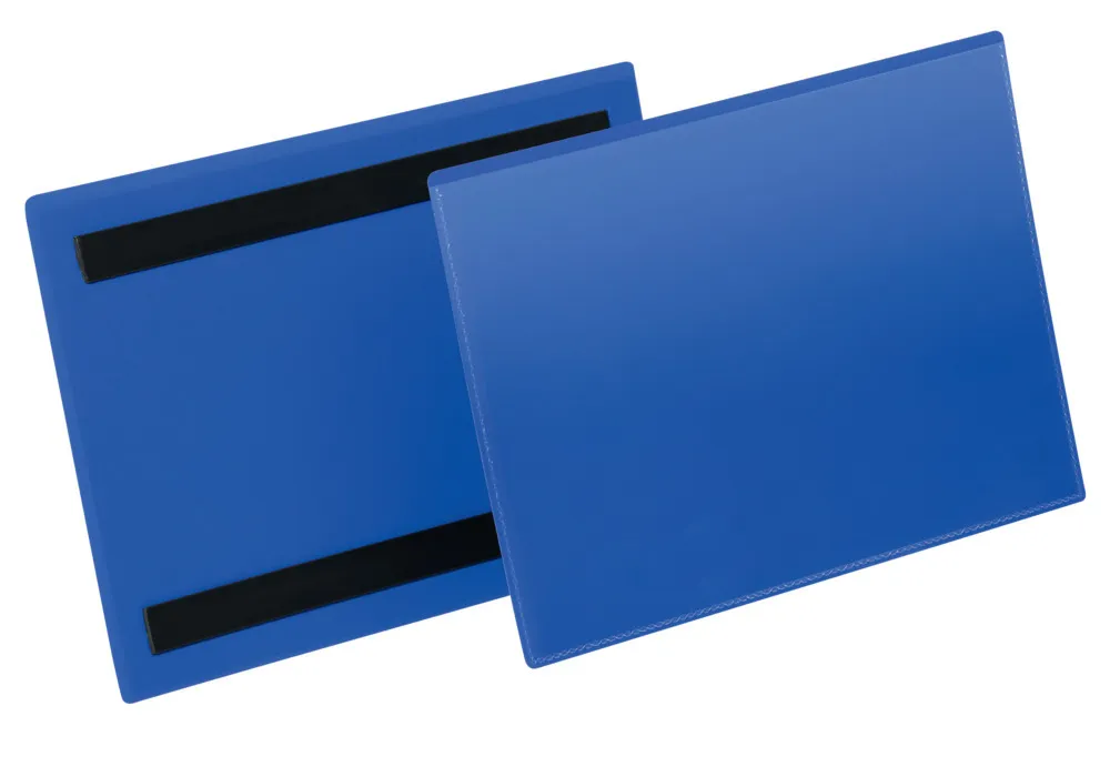 Bolsa identificaciones magnéticas A5 apaisado, pack = 50 unidades, azul oscuro