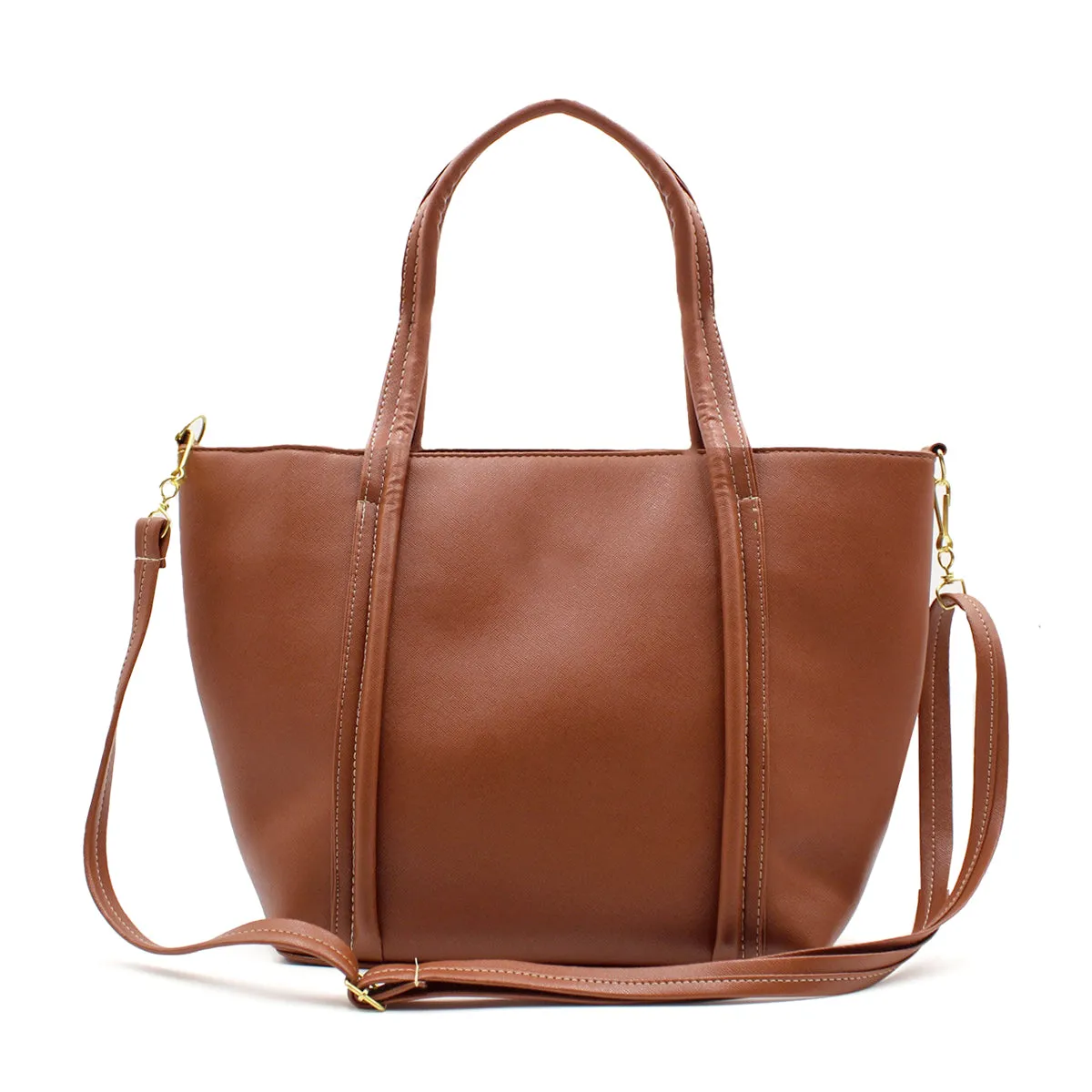 Bolsa Tote Doble asa Color Vino Exterior Piel sintética de RBCOLLECTION
