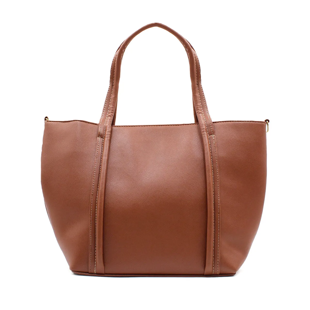 Bolsa Tote Doble asa Color Vino Exterior Piel sintética de RBCOLLECTION