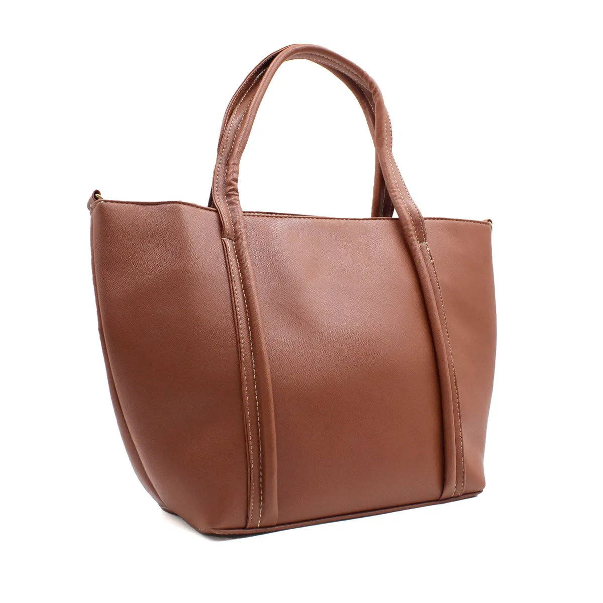 Bolsa Tote Doble asa Color Vino Exterior Piel sintética de RBCOLLECTION
