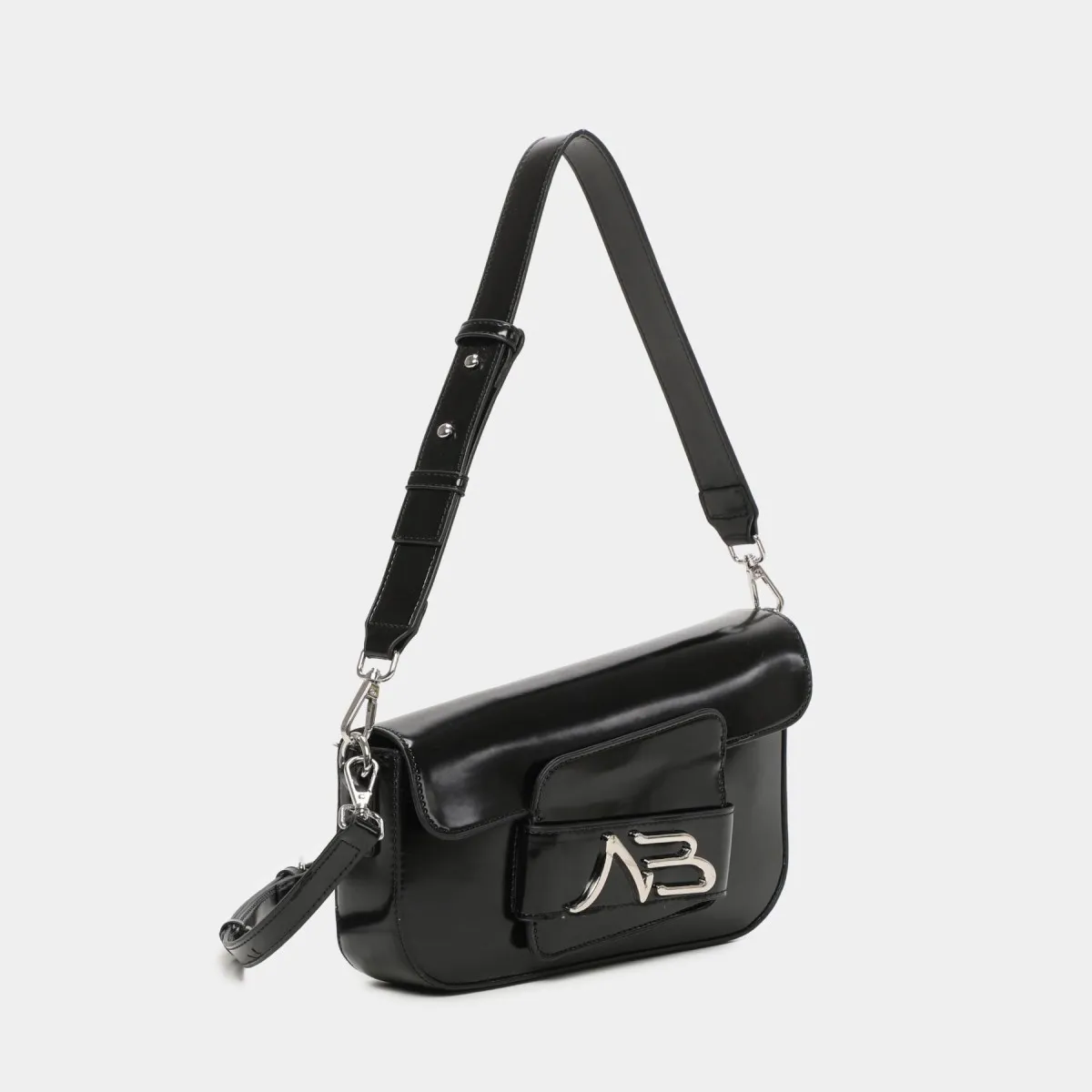 Bolso de hombro negro Alma de Binnari Cnp19964