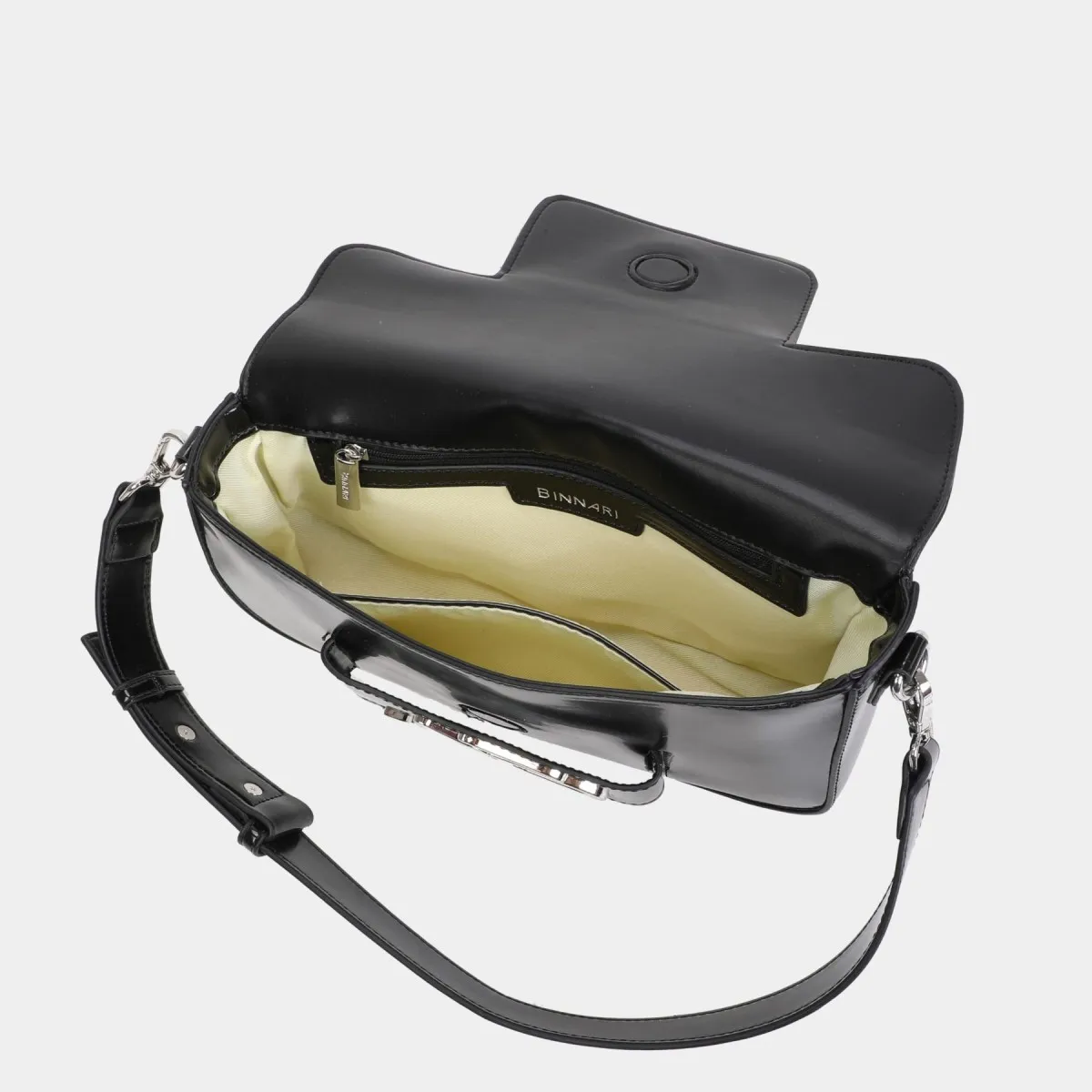 Bolso de hombro negro Alma de Binnari Cnp19964