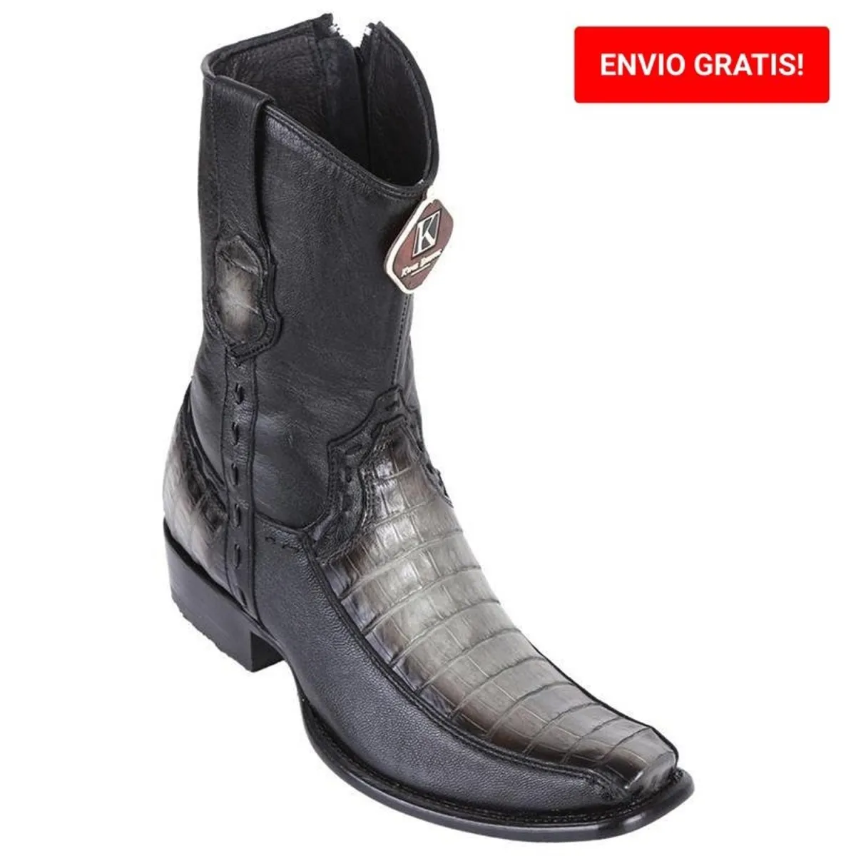 BOTAS DE COCODRILO CAIMAN PANZA Y VENADO CORTAS HORMA DUBAI KE479BF8238