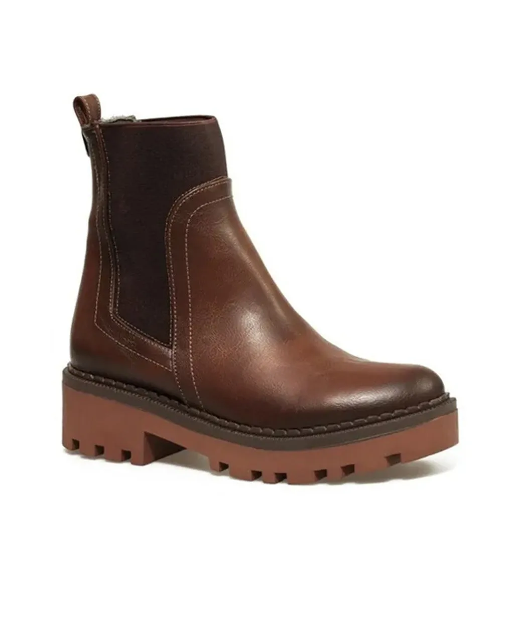 Botin Chunky Liso Con Elástico Norma 6049