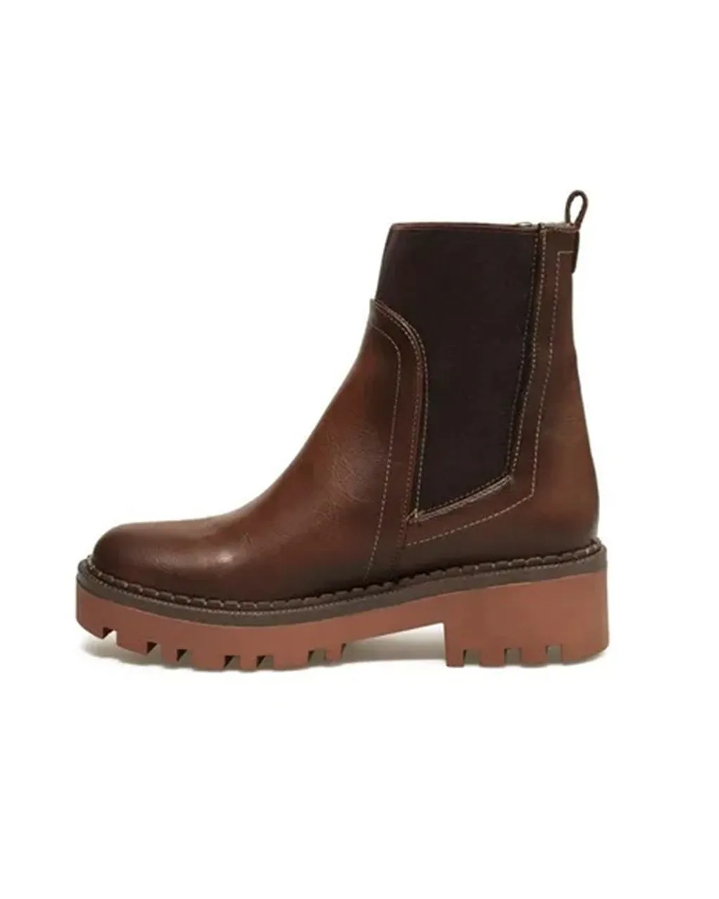 Botin Chunky Liso Con Elástico Norma 6049